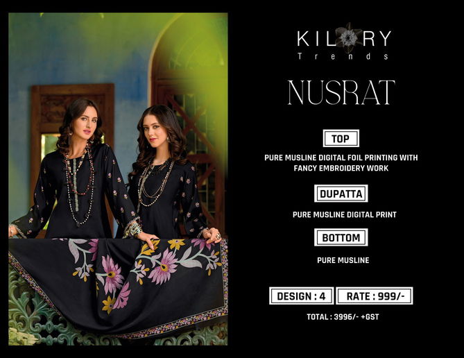 Nusrat By Kilory Masleen Digital Foil Printed Salwar Kameez Wholesale Price In Surat
